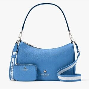 New Kate Spade Emma Medium Shoulder Bag Pebble Leather Tide Pool